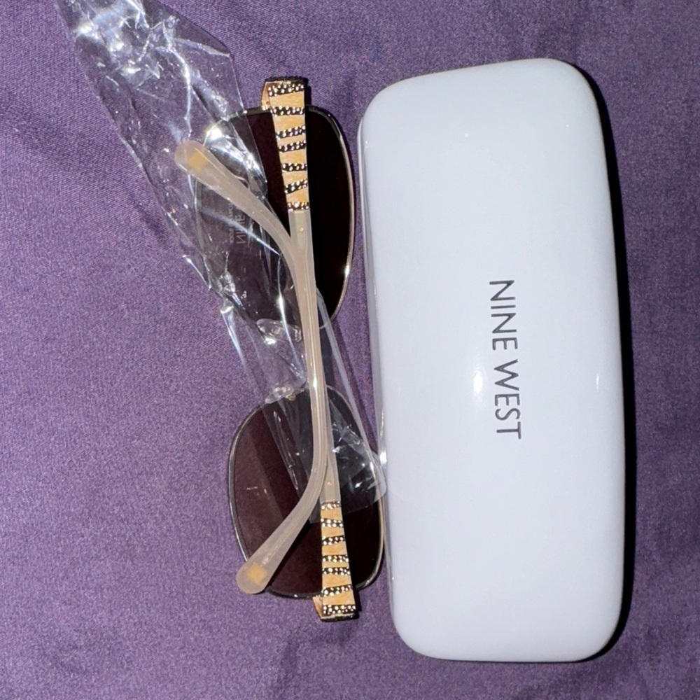Nine West Brown Aviator Sunglasses - Picture 2 of 2